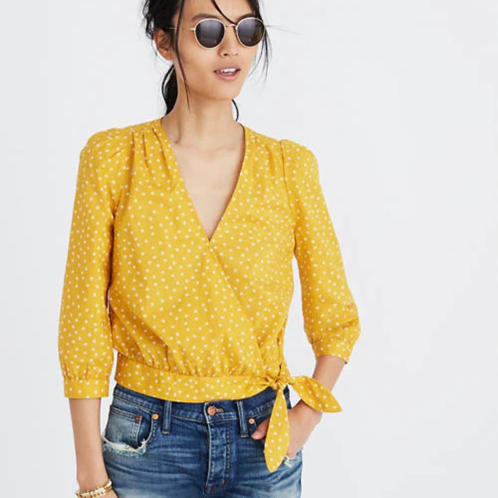 Madewell Wrap Top in Star Scatter